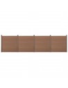 Komplet WPC Havehegn i aluminium og komposit H183 x B705 cm - Brun