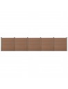 Komplet WPC Havehegn i aluminium og komposit H183 x B879 cm - Brun