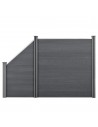 Komplet WPC Havehegn i aluminium og komposit H102 - 183 x B277 cm - Grå