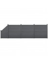 Komplet WPC Havehegn i aluminium og komposit H102 - 183 x B625 cm - Grå