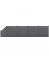 Komplet WPC Havehegn i aluminium og komposit H102 - 183 x B799 cm - Grå