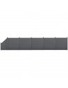 Komplet WPC Havehegn i aluminium og komposit H102 - 183 x B973 cm - Grå