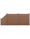 Komplet WPC Havehegn i aluminium og komposit H102 - 183 x B451 cm - Brun