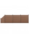 Komplet WPC Havehegn i aluminium og komposit H102 - 183 x B625 cm - Brun