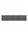 Komplet WPC Havehegn i aluminium og komposit H165 x B618 cm - Grå