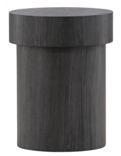 sofabord sidebord rundt stuemøbler træ søjle