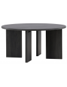 ASKE Rundt sofabord i mdf H40 x Ø80 cm - Gråsort