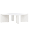 ROGA Sofabord i mdf H40 x B100 x D100 cm - Hvidpudset