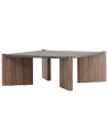 ROGA Sofabord i mdf H40 x B100 x D100 cm - Brun/Brun marmoriseret