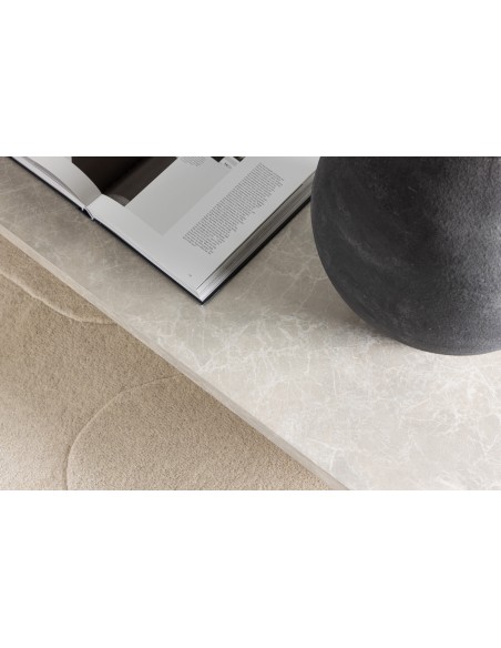 sofabord beige marmor træ