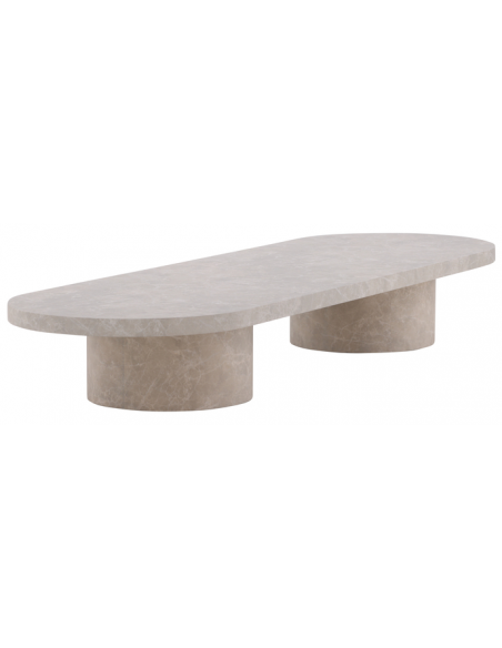 sofabord beige marmor træ