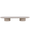 VIK Sofabord i mdf H25 x B190 x D60 cm - Beige marmoriseret