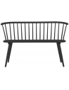 BOB Bænk i gummitræ H77 x B120 x D49 cm - Sort