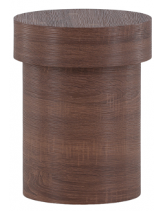 sofabord sidebord rundt stuemøbler træ søjle