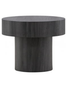 sofabord sidebord rundt stuemøbler træ søjle