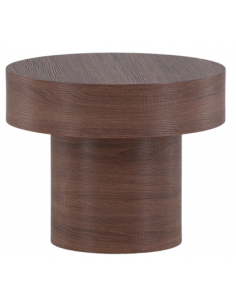 sofabord sidebord rundt stuemøbler træ søjle