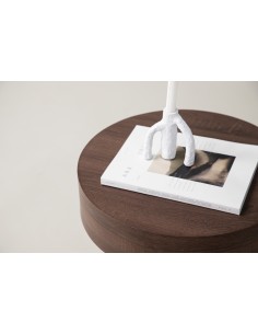 sofabord sidebord rundt stuemøbler træ søjle 2