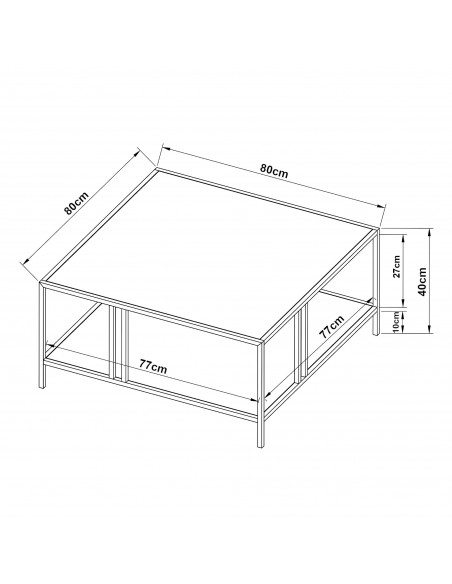 sofabord sidebord sort stuemøbler