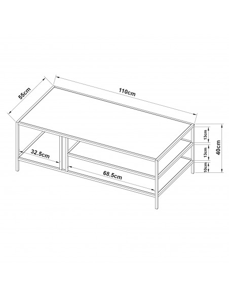 sofabord sidebord sort stuemøbler