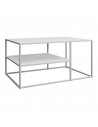 Sofabord i stål H45 x B90 x D60 cm - Hvid