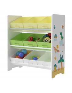 reol til børn børneværelse indretning dinosaur kasser opbevaring legetøj 2