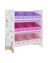 Reol til børneværelset i MDF og tekstil H59,5 x B62 x D29,5 cm - Havets dyr