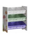 Reol til børneværelset i MDF og tekstil H59,5 x B62 x D29,5 cm - Havets dyr