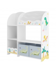 reol til børn børneværelse indretning dinosaur kasser opbevaring legetøj 2