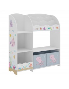 reol til børn børneværelse indretning kasser opbevaring legetøj