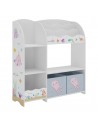 Reol til børneværelset i MDF og tekstil H100 x B93 x D30 cm - Havets dyr