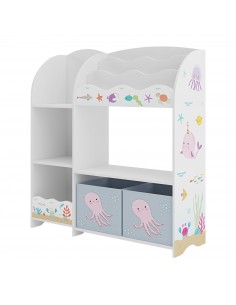 reol til børn børneværelse indretning kasser opbevaring legetøj 2