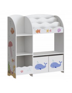 reol til børn børneværelse indretning kasser opbevaring legetøj