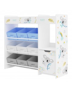 reol til børn børneværelse indretning kasser opbevaring legetøj 2