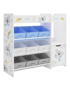 reol til børn børneværelse indretning kasser opbevaring legetøj