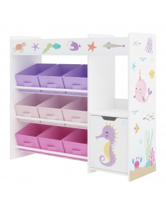 reol til børn børneværelse indretning kasser opbevaring legetøj 2