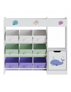 reol til børn børneværelse indretning kasser opbevaring legetøj 2