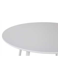 Spisebord 100 rundt moderne design hvid 2