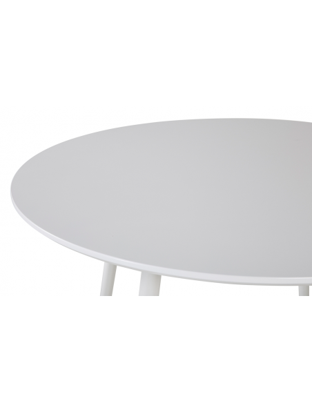 Spisebord 100 rundt moderne design hvid