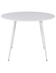 Spisebord 100 rundt moderne design hvid