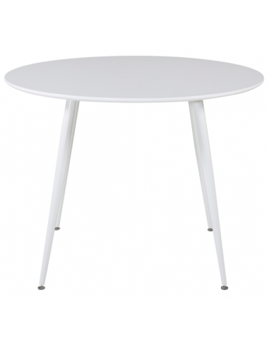 Spisebord 100 rundt moderne design hvid