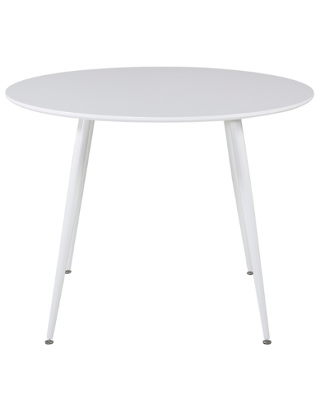 Spisebord 100 rundt moderne design hvid