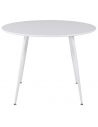 PLAY Rundt spisebord i stål og mdf Ø100 cm - Hvid
