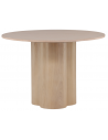 Oli spisebord i mdf og finér H75 x Ø110 cm - Hvidpudset