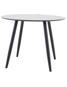 Spisebord 100 rundt moderne design sort