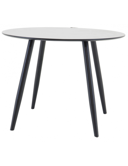 Spisebord 100 rundt moderne design sort