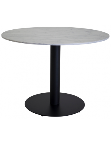 Rundt spisebord marmor hvid 4 personer