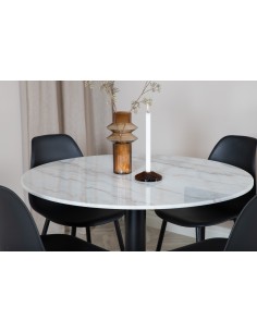 Rundt spisebord marmor hvid 4 personer 2