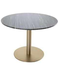 Rundt spisebord marmor messing 4 personer