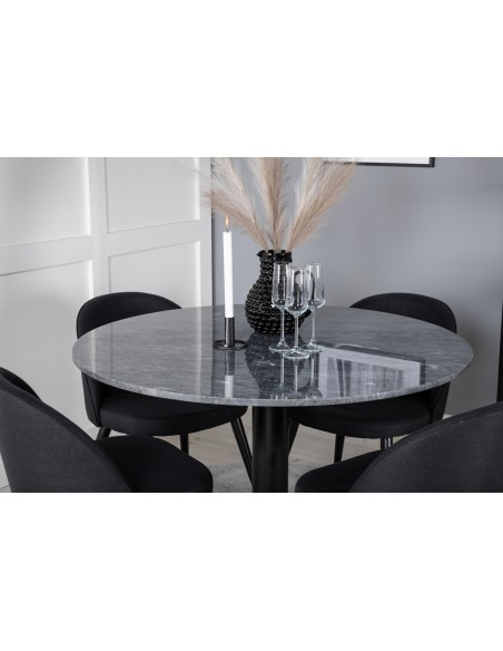 Rundt spisebord marmor 4 personer