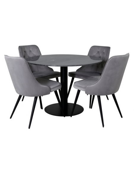 Rundt spisebord marmor 4 personer